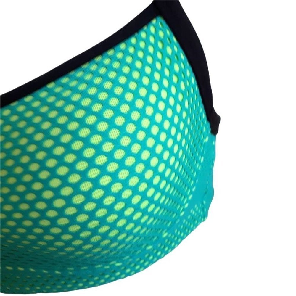 VSX Victoria's Secret Sport Green Blue Black Double Criss Cross Back Straps 32 B - Picture 2 of 11